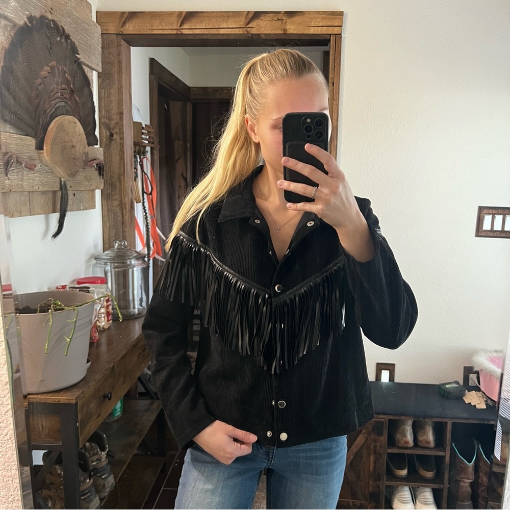 Black Tassle Western Jacket